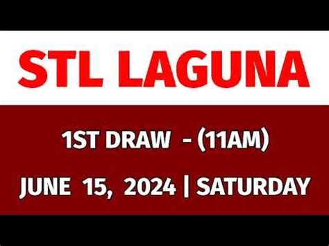 stl laguna result today 1st draw|STL Result Today, June 1, 2024 .